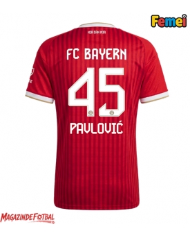 Bayern Munich Aleksandar Pavlovic #45 Tricou Fotbal Replică 2026-27 Femei Acasa Bayern Munich Aleksandar Pavlovic #45 Tricou Fotbal Replică 2026-27 Femei Acasa